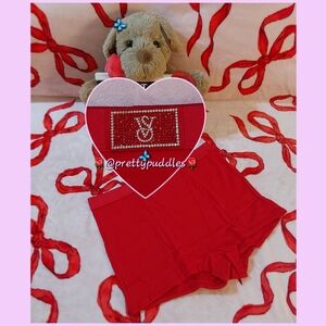 💎 VS Logo Cotton Shine Patch High-Waist Shortie / Boyshort Panty 💎